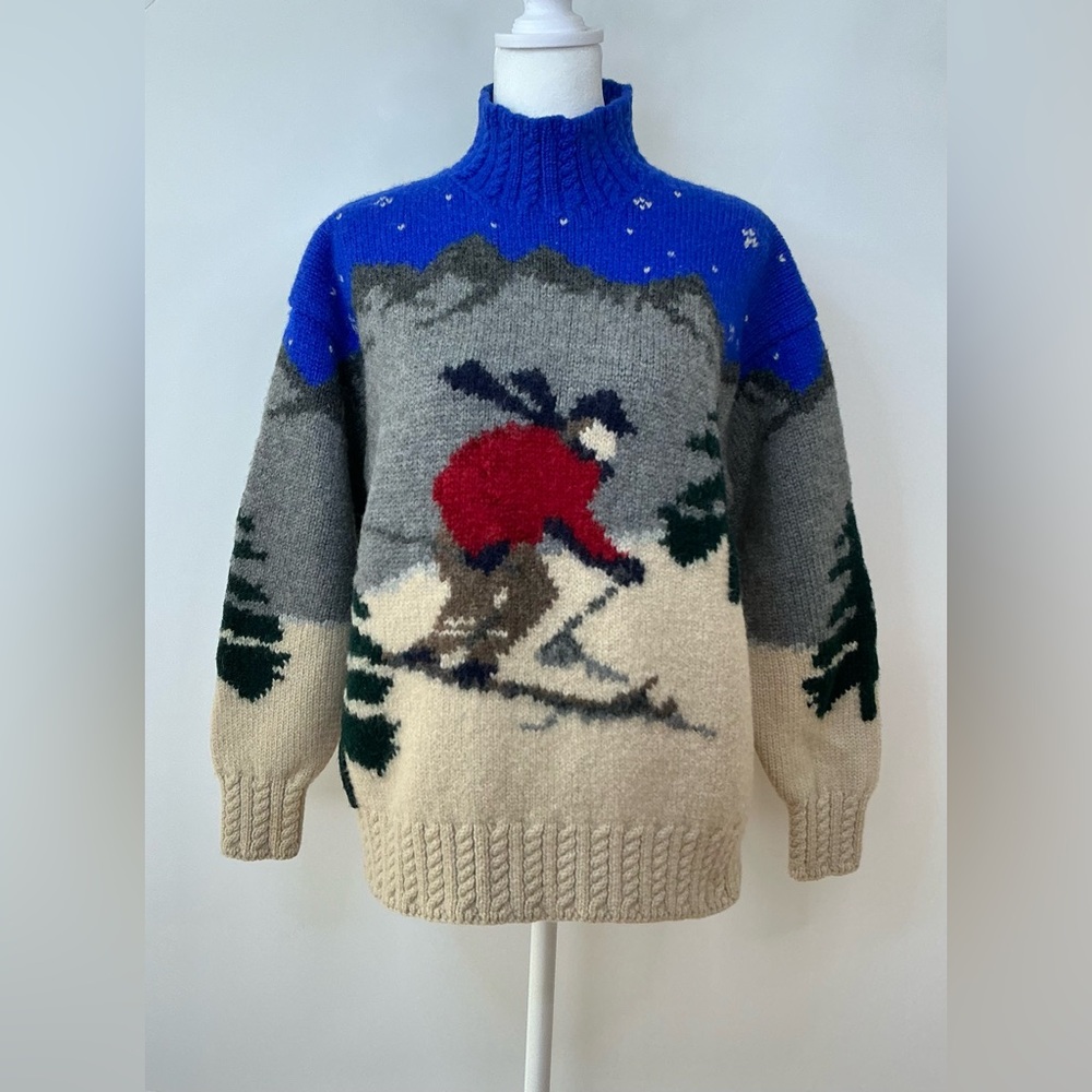 Vintage Lauren Ralph Lauren Hand Knit Wool Sweater - Picture 2 of 14